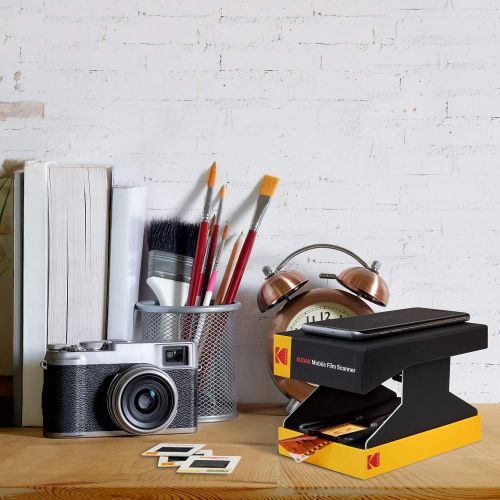  KODAK Mobile Film Scanner  Scan & Save Old 35mm Films & Slides w/Your Smartphone Camera  Portable, Collapsible Scanner w/Built-in LED Light & Free Mobile App for Scanning, Editin