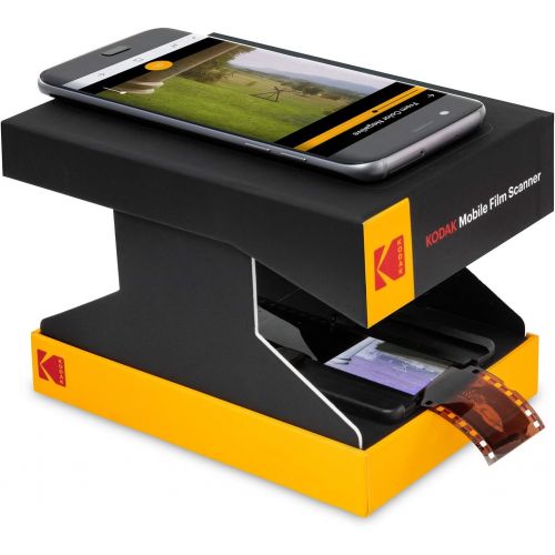  KODAK Mobile Film Scanner  Scan & Save Old 35mm Films & Slides w/Your Smartphone Camera  Portable, Collapsible Scanner w/Built-in LED Light & Free Mobile App for Scanning, Editin