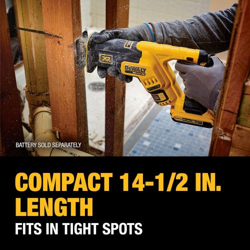  Amazon Renewed DEWALT DCS367B 20V Max XR Brushless Compact Reciprocating Saw, (Tool Only), (Renewed)