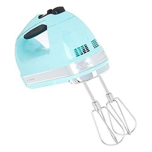  Amazon Renewed KitchenAid (Renewed) RKHM9ic 9-Speed Most Powerful Digital Display Power Hand Mixer Ice Blue