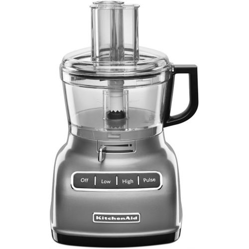  Amazon Renewed KitchenAid RKFP0722CU 7-Cup Food Processor with Exact Slice System - Contour Silver (Renewed)