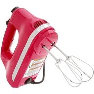 Amazon Renewed KitchenAid KHM926QCB 9-Speed Digital Hand Mixer with Turbo Beater II Accessories and Pro Whisk - Cranberry (Renewed)