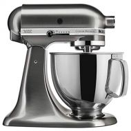 Amazon Renewed KitchenAid KSM152PSNK 5-Qt. Custom Metallic Series with Pouring Shield - Brushed Nickel (Renewed)