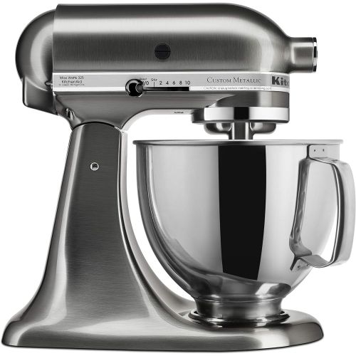  Amazon Renewed KitchenAid KSM152PSNK 5-Qt. Custom Metallic Series with Pouring Shield - Brushed Nickel (Renewed)