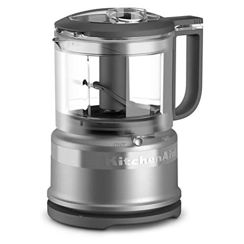  Amazon Renewed KitchenAid KFC3516CU 3.5 Cup Mini Food Processor, Contour Silver (Renewed)