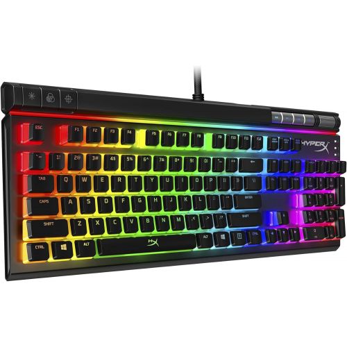  Amazon Renewed HyperX Alloy Elite 2 ? Mechanical Gaming Keyboard, Software-Controlled Light & Macro Customization, ABS Pudding Keycaps, Media Controls, RGB LED Backlit. Linear Switch, HyperX Red