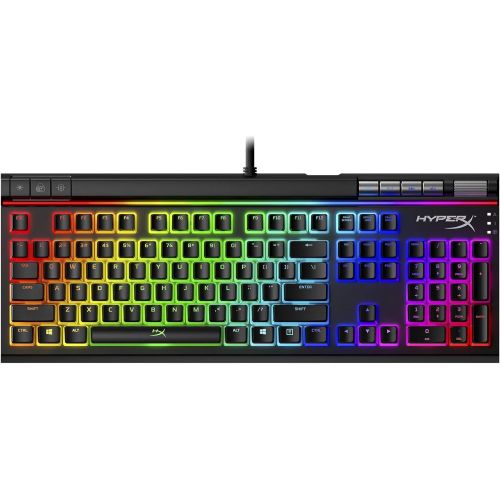  Amazon Renewed HyperX Alloy Elite 2 ? Mechanical Gaming Keyboard, Software-Controlled Light & Macro Customization, ABS Pudding Keycaps, Media Controls, RGB LED Backlit. Linear Switch, HyperX Red