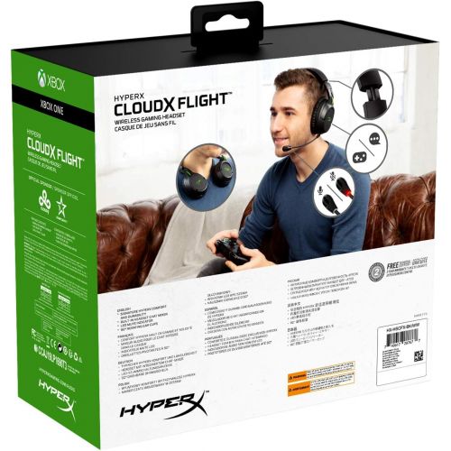  Amazon Renewed HyperX CloudX Flight ? Wireless Gaming Headset, Official Xbox Licensed for Xbox One, Game and Chat Mixer, Memory Foam Ear Cushions, Detachable Noise-Cancellation Microphone (Renewe