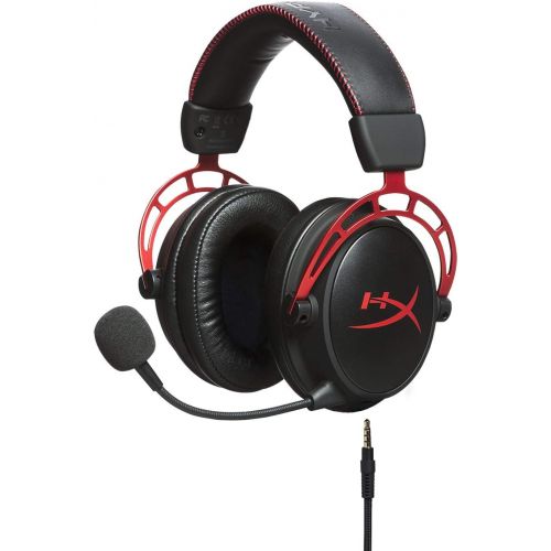  Amazon Renewed HyperX Cloud Alpha Gaming Headset - Dual Chamber Drivers - Durable Aluminum Frame - Detachable Microphone - Works with PC, PS4, PS4 PRO, Xbox One, Xbox One S (HX-HSCA-RD/AM) (Renew