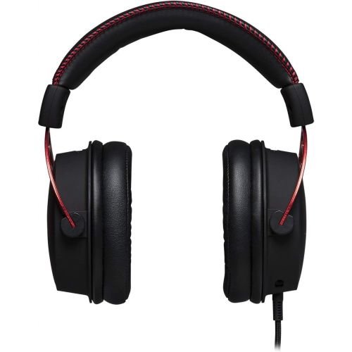  Amazon Renewed HyperX Cloud Alpha Gaming Headset - Dual Chamber Drivers - Durable Aluminum Frame - Detachable Microphone - Works with PC, PS4, PS4 PRO, Xbox One, Xbox One S (HX-HSCA-RD/AM) (Renew