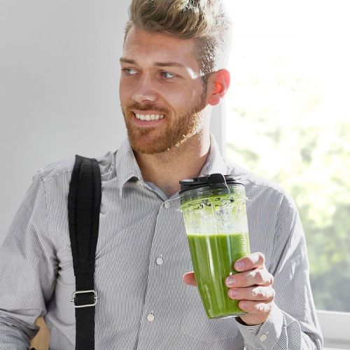  Amazon Renewed Ninja Auto-iQ Nutri Ninja Blender, Platinum | BL480 (Renewed)