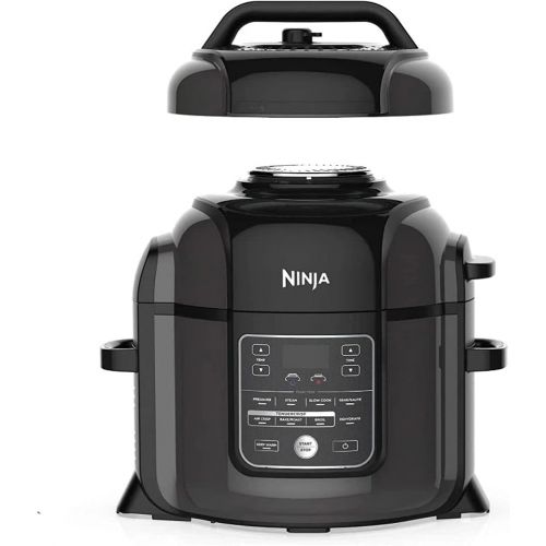  Amazon Renewed Ninja OP401 Foodi XL TenderCrisp Pressure Multi Cooker 8 quart Black/Gray (Renewed)