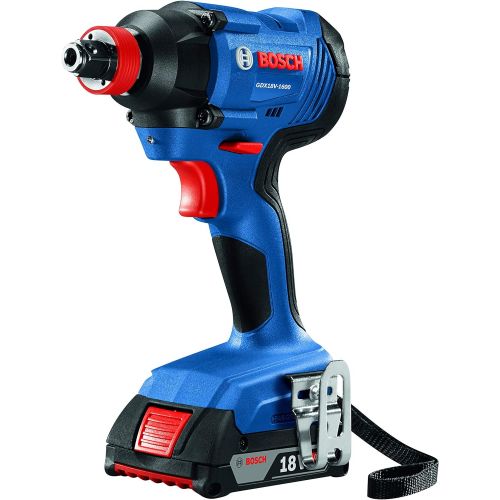  Amazon Renewed Bosch GXL18V-232B22 18V 2-Tool Kit with 1/2 In. Compact Tough Drill/Driver, 1/4 In. and 1/2 In. Two-In-One Bit/Socket Impact Driver and (2) 2.0 Ah Batteries (Renewed)