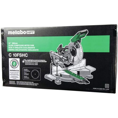  Amazon Renewed Metabo HPT C10FSHCTM 15 Amp Sliding Dual Bevel Compound 10 in. Corded Miter Saw with Laser Marker (Renewed)