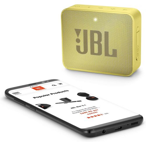  Amazon Renewed JBL JBLGO2SYL GO 2 Portable Bluetooth Waterproof Speaker (Yellow) (Renewed)