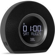 Amazon Renewed JBL Horizon Bluetooth Alarm Clock Radio with Multi Alarm, Gentle Waking Ambient LED Light, Auto LCD Display and Dual USB Charging (Black, Horizon AM Radio) (Renewed)