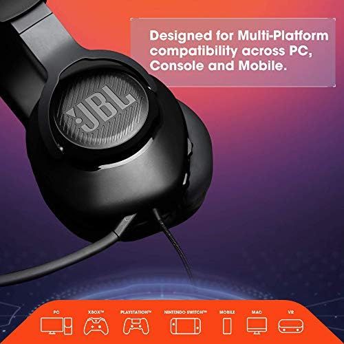  Amazon Renewed JBL Quantum 100 - Wired Over-Ear Gaming Headphones - Black (Renewed)