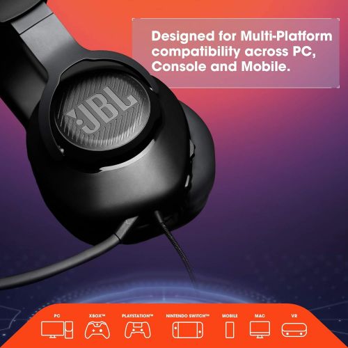  Amazon Renewed JBL Quantum 100 - Wired Over-Ear Gaming Headphones - Black (Renewed)