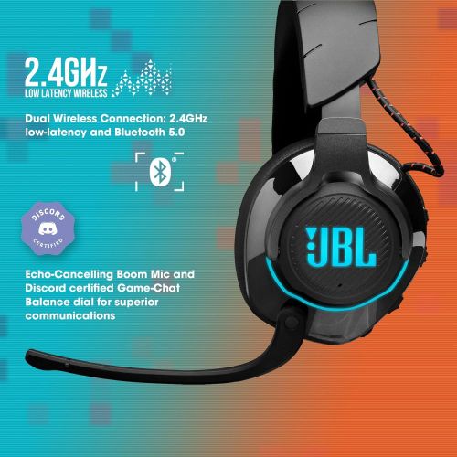  Amazon Renewed JBL Quantum 800 - Wireless Over-Ear Performance Gaming Headset with Active Noise Cancelling and Bluetooth 5.0 - Black (Renewed)