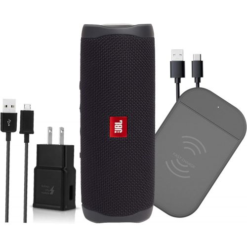  Amazon Renewed JBL Flip 5 Wireless Bluetooth Speaker iPX7 Waterproof - W/ 3.0 Fast 10W Qi Dashboard Power Mat (Renewed)