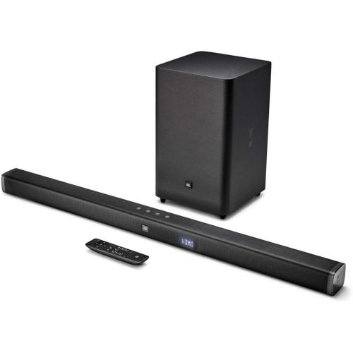  Amazon Renewed JBL Bar 2.1 Home Theater Starter System with Soundbar and Wireless Subwoofer with Bluetooth (Renewed)