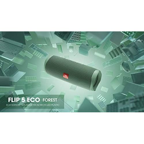  Amazon Renewed JBL FLIP 5 Waterproof Portable Bluetooth Speaker Made From 100% Recycled Plastic - Green (Renewed)