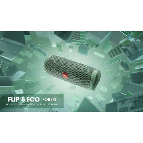  Amazon Renewed JBL FLIP 5 Waterproof Portable Bluetooth Speaker Made From 100% Recycled Plastic - Green (Renewed)