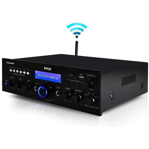  Amazon Renewed Pyle 200W Bluetooth LCD FM Stereo Amp Receiver w/Remote (Renewed)