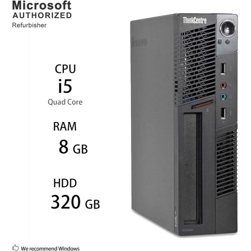  Amazon Renewed Lenovo ThinkCentre SFF Desktop PC Computer Package, Intel Quad Core i5 up to 3.3GHz, 8G, 320G, USB 3.0, VGA, DP, 19 Inch LCD Monitor(Brands May Vary), Keyboard, Mouse, Win 10 Pro 6