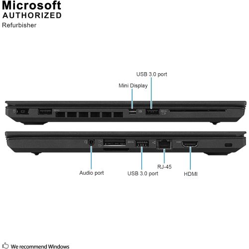  Amazon Renewed Lenovo ThinkPad T460 14 Inch Business Notebooks, Intel Core i5 6300U up to 3.0GHz, 16G DDR3L, 256G SSD, WiFi, mDP, HDMI, Windows 10 64 Bit-Multi-Language Supports English/Spanish/F