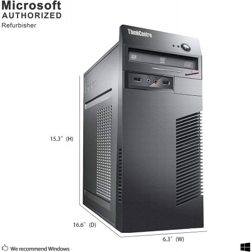  Amazon Renewed Lenovo ThinkCentre M73 Tower Desktop PC Computer Workstation, Intel Quad Core i5-4570 3.2GHz, 16G DDR3, 256G SSD, DVD, USB 3.0, VGA, DP, Mouse, Keyboard, Windows 10 Pro 64 Bit-Mult