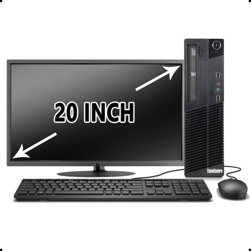 Amazon Renewed Lenovo ThinkCentre Small Form Desktop PC Computer Package, Intel Quad Core i5 up to 3.6GHz, 8G DDR3, 1T, USB 3.0, VGA, DP, 20 Inch LCD Monitor(Brands May Vary), Keyboard, Mouse, Wi