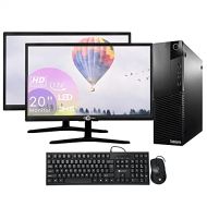 Amazon Renewed Lenovo ThinkCentre M93P Business Desktop Computer PC with Dual 20Inch HD+ Screen Monitor(HDMI), Intel Quad Core i5 up to 3.60 GHz, 8GB RAM, 1TB SSD, KB, Mouse, WiFi, Windows 10 Hom