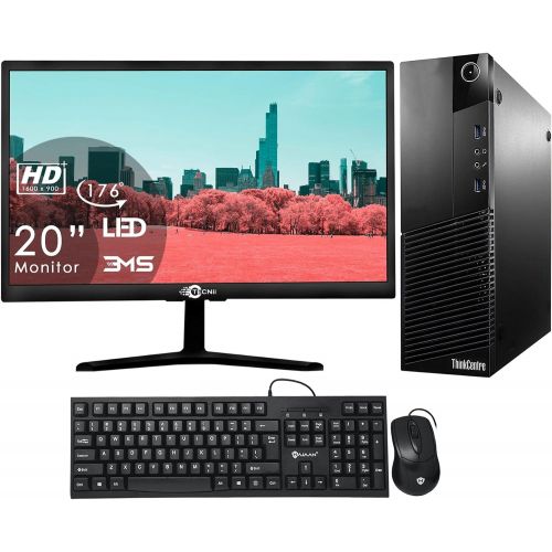 레노버 Amazon Renewed Lenovo ThinkCentre M93P Business Desktop Computer PC with Dual 20Inch HD+ Screen Monitor(HDMI), Intel Quad Core i5 up to 3.60 GHz, 8GB RAM, 1TB SSD, KB, Mouse, WiFi, Windows 10 Hom