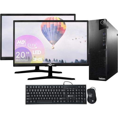 레노버 Amazon Renewed Lenovo ThinkCentre M93P Business Desktop Computer PC with Dual 20Inch HD+ Screen Monitor(HDMI), Intel Quad Core i5 up to 3.60 GHz, 8GB RAM, 1TB SSD, KB, Mouse, WiFi, Windows 10 Hom