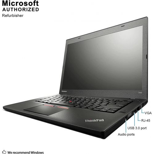  Amazon Renewed Lenovo ThinkPad T450s 14 Laptop, Intel Core i5 5300U 2.3Ghz, 8GB DDR3 RAM, 256GB SSD Hard Drive, Webcam, Windows 10 Pro (Renewed)