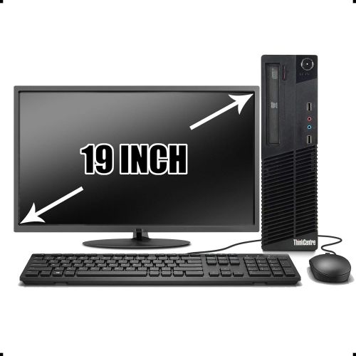  Amazon Renewed Lenovo ThinkCentre Small Form Desktop PC Computer Package, Intel Quad Core i5 up to 3.4GHz, 8G DDR3, 1T, DVD, VGA, DP, 19 Inch LCD Monitor(Brands May Vary), Keyboard, Mouse, Win 10