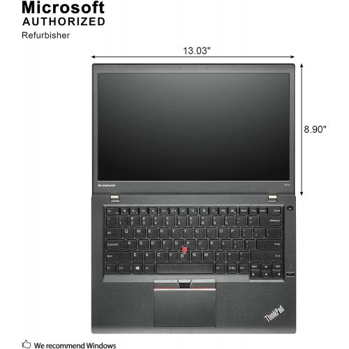  Amazon Renewed 2019 Lenovo ThinkPad T450s 14inch Ultrabook Premium Business Laptop Computer, Intel Core i5-5300U Up to 2.9GHz, 8GB RAM, 256GB SSD, 802.11ac WiFi, Bluetooth, Windows 10 Professiona