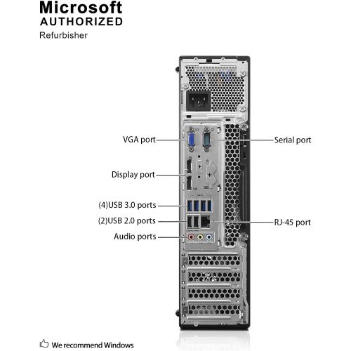  Amazon Renewed Lenovo ThinkCentre M800 Small Form Factor Desktop PC, Intel Quad Core i5 6500 up to 3.6GHz, 16G DDR4, 1T SSD, WiFi, BT 4.0, DVD, Win 10 Pro 64-Multi-Language Support English/Spanis