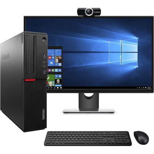  Amazon Renewed Lenovo M700 SFF Computer Desktop PC, Intel Core i5 6500 Processor, 16GB Ram, 512GB M.2 SSD, Wireless Keyboard Mouse, 24-inch FHD Monitor, 1080p Webcam, WiFi Bluetooth, Windows 10 P