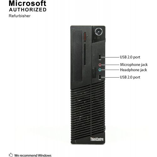  Amazon Renewed lenovo ThinkCentre M72e High Performance Small Form Factor Desktop Computer, Intel Dual Core i3-3220 3.3Ghz CPU, 8GB RAM, 500GB HDD, DVD RW, Windows 10 Professional (Renewed)