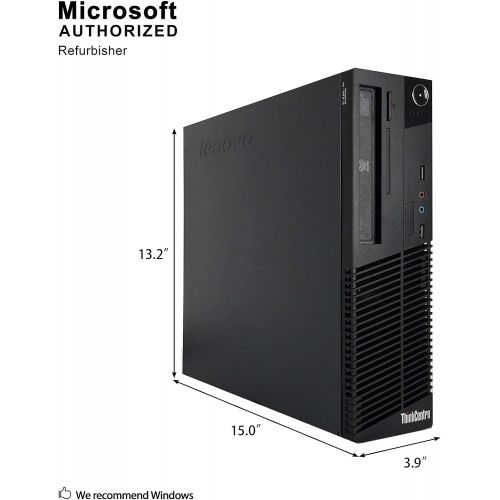  Amazon Renewed lenovo ThinkCentre M72e High Performance Small Form Factor Desktop Computer, Intel Dual Core i3-3220 3.3Ghz CPU, 8GB RAM, 500GB HDD, DVD RW, Windows 10 Professional (Renewed)