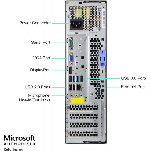  Amazon Renewed Lenovo ThinkCentre M91 Desktop PC Computer - Intel Quad Core i5 3.10GHz, 8GB RAM, 1TB HDD, Bluetooth, WiFi, Keyboard, Mouse, DVD, Windows 10 Professional (Renewed)