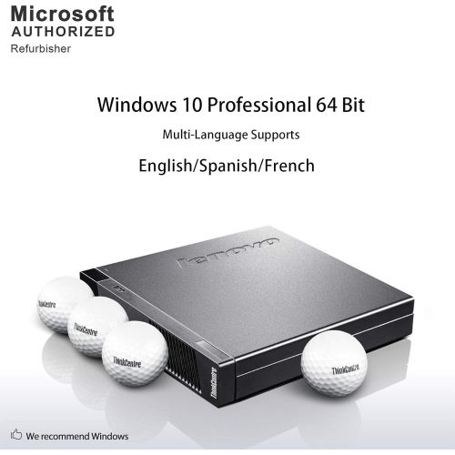  Amazon Renewed Lenovo ThinkCentre M83 Tiny Desktop PC Computer Package, Intel Quad Core i5-4590T, 8G, 256G SSD, USB 3.0, VGA, DP, 20 Inch LCD Monitor(Brands May Vary), Keyboard, Mouse, Win 10 Pro