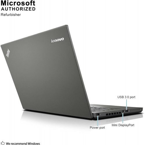  Amazon Renewed Lenovo ThinkPad T450 14in HD Business Laptop Computer, Intel Dual-Core i5-5300U Up to 2.9GHz, 8GB RAM, 256GB SSD, HDMI, 802.11ac WiFi, Bluetooth, Windows 10 Professional (Renewed)