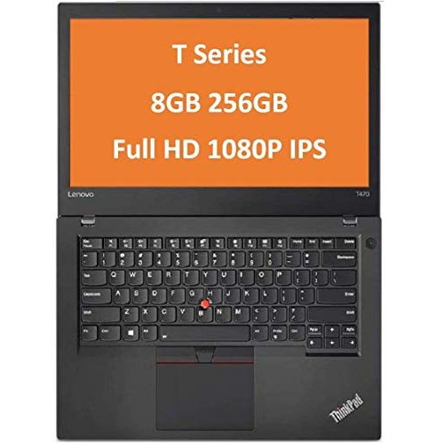  Amazon Renewed Lenovo ThinkPad T470 14-inch IPS Full HD FHD (1920x1080) Business Laptop (Intel Core i5-6300U, 8GB DDR4 RAM, 256GB PCIe NVMe M.2 SS Thunderbolt 3, Type-C, HDMI RJ-45, Windows 10 Pr