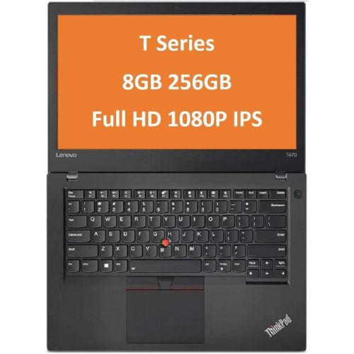  Amazon Renewed Lenovo ThinkPad T470 14-inch IPS Full HD FHD (1920x1080) Business Laptop (Intel Core i5-6300U, 8GB DDR4 RAM, 256GB PCIe NVMe M.2 SS Thunderbolt 3, Type-C, HDMI RJ-45, Windows 10 Pr