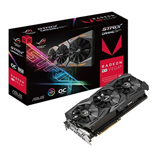  Amazon Renewed ASUS ROG STRIX RXVEGA56 O8G Gaming 8GB OC Edition VR Ready 5K HD Gaming DP HDMI DVI AMD Gaming Graphics Card (Renewed)