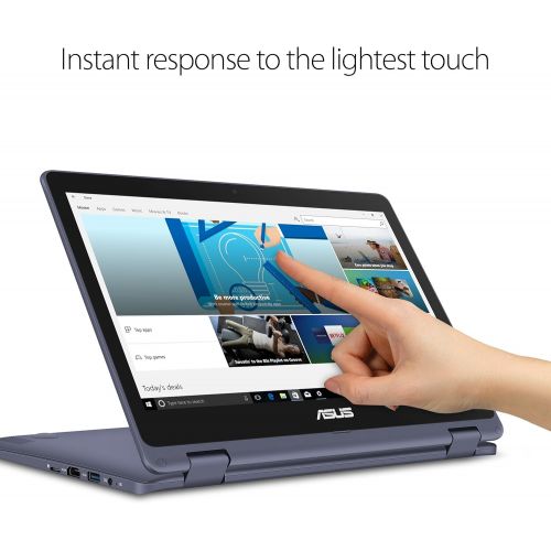  Amazon Renewed Asus VivoBook Flip Thin and Light 2 in 1 Laptop 11.6 inch HD Touchscreen, Intel Dual Core Celeron N3350 Processor, 4GB RAM, 64GB eMMC Storage, Windows 10 in S Mode, Office 365