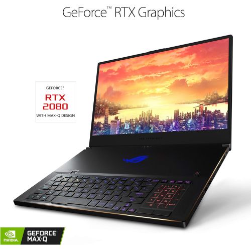  Amazon Renewed Asus ROG Zephyrus S GX701 Gaming Laptop, 17.3 inches 144Hz Pantone Validated Full HD IPS, GeForce RTX 2080, Intel Core i7 8750H CPU, 16GB DDR4, Windows 10 Pro GX701GX XS76 (Renewed